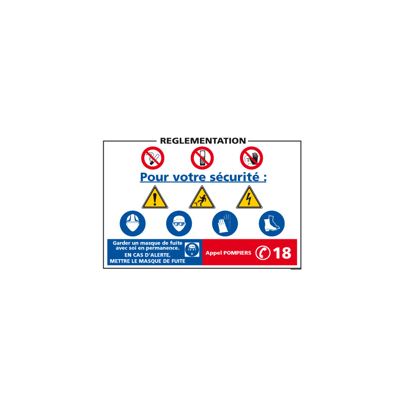 Panneau consignes de sécurité réglementation (A0363)