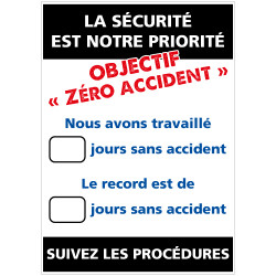 Panneau d'affichage "La sécurité est l'affaire de tous" (A0588)