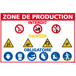 Panneau consignes de sécurité zone de production (D0551)