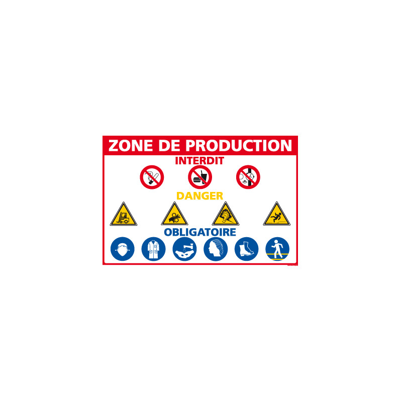 Panneau consignes de sécurité zone de production (D0551)