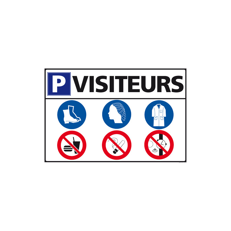 Panneau Consigne de Sécurité Parking Visiteurs (D0556)