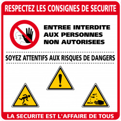 Panneau Consignes de securité D0935