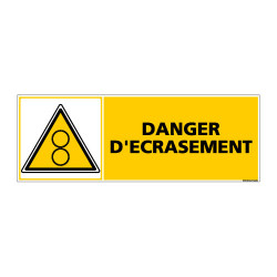 Panneau de Signalisation danger DANGER D'ECRASEMENT (C0354)