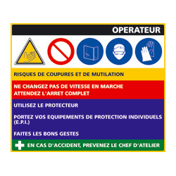 Panneau Fiche de Poste Cuiseur Vapeur (C0798)