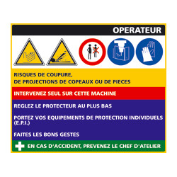 Panneau Fiche de Poste Convoyeur Plateaux (C0800)