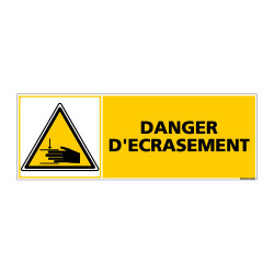 Panneau de Signalisation danger DANGER D'ECRASEMENT (C0355)