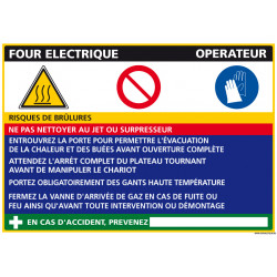 Panneau Fiche de Poste Four électrique (C0842)