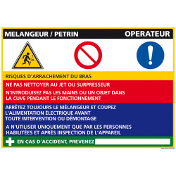 Panneau Fiche de Poste Mélangeur/Pétrin (C1087)