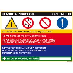 Panneau Fiche de Poste Plaque induction (C1088)