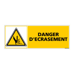 Panneau de Signalisation danger DANGER D'ECRASEMENT (C0356)
