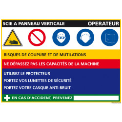 Panneau Fiche de Poste Scie Panneau Verticale (C1125)