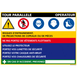 Panneau Fiche de Poste Tour Parallèle (C1131)