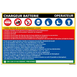 Panneau Fiche de Poste Chargeur Batterie (C1379)