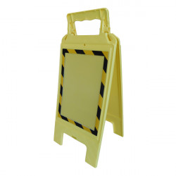 Chevalet de Signalisation Jaune avec Portes Affiches A4 Recto/Verso Jaune et Noir (WCHDUR_JN)