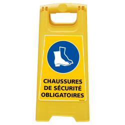 CHEVALET DE SIGNALISATION CHAUSSURES DE SECURITES OBLIGATOIRES (WPSG704I)