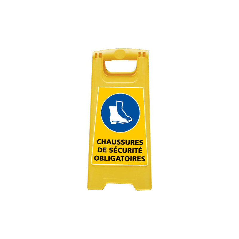 CHEVALET DE SIGNALISATION CHAUSSURES DE SECURITES OBLIGATOIRES (WPSG704I)