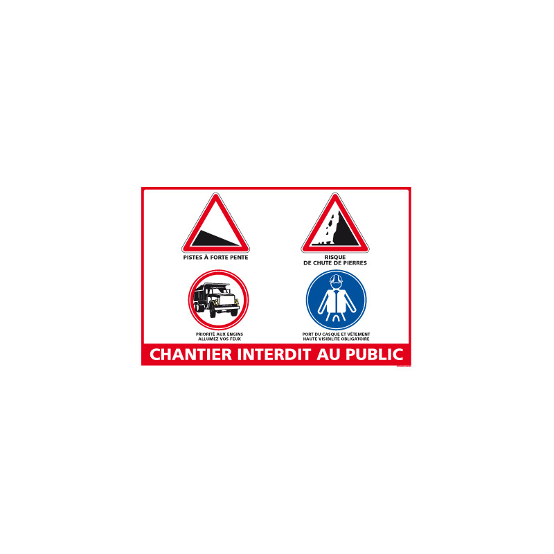 Panneau chantier interdit au public (A0361)