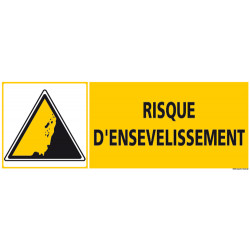 PANNEAU DE SIGNALISATION RISQUE D'ENSEVELISSEMENT (C1265)