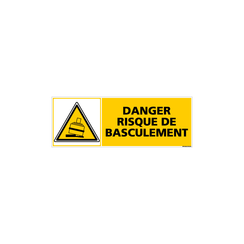 Panneau DANGER RISQUE DE BASCULEMENT (C0377)