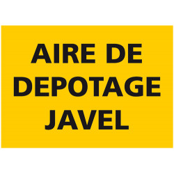 Panneau de signalisation AIRE DE DEPOTAGE JAVEL (C1277)