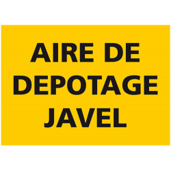 Panneau de signalisation AIRE DE DEPOTAGE JAVEL (C1277)