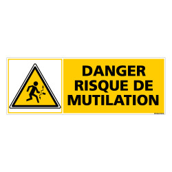 Panneau DANGER RISQUE DE MUTILATION (C0379)