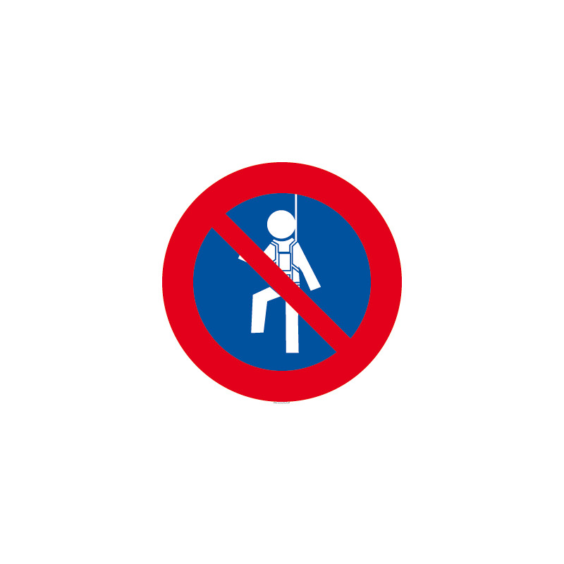 Panneau de signalisation Harnais interdit (D0875)