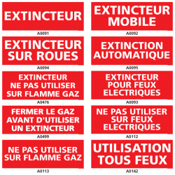 Panneau extincteur