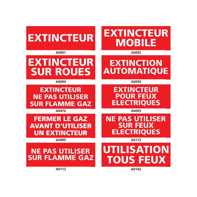 Signalisation d'incendie - Extincteur