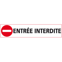 Signalisation ENTREE INTERDITE (D0878)