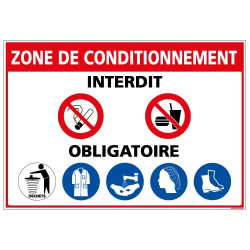 Panneau de signalisation Zone de fabrication (D0995)