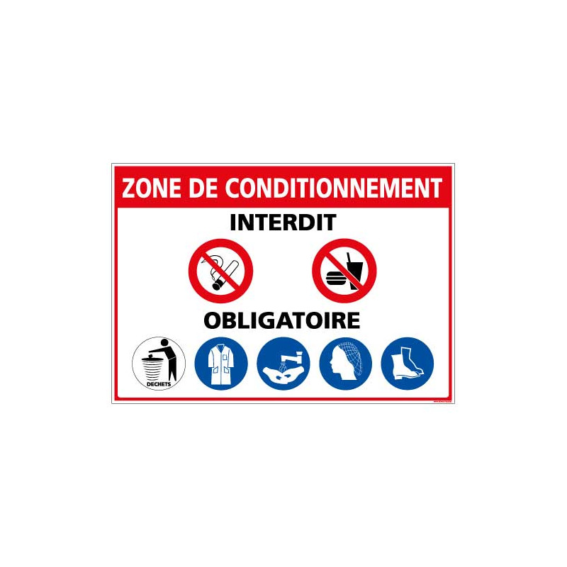 Panneau de signalisation Zone de fabrication (D0995)
