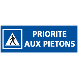 PANNEAU DE SIGNALISATION PRIORITE AUX PIETONS (E0612)