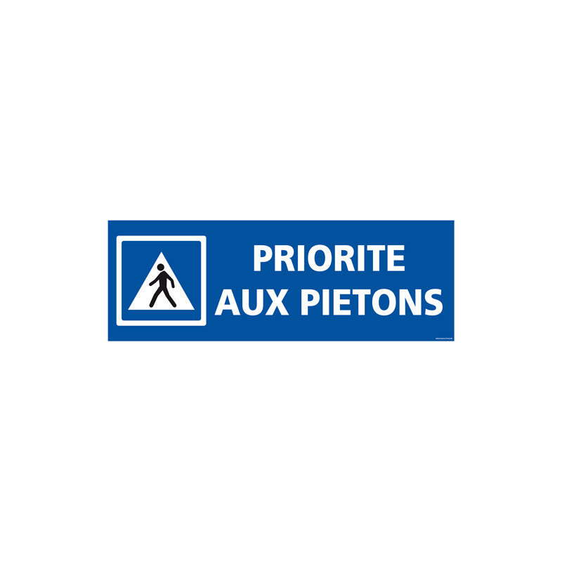 PANNEAU DE SIGNALISATION PRIORITE AUX PIETONS (E0612)