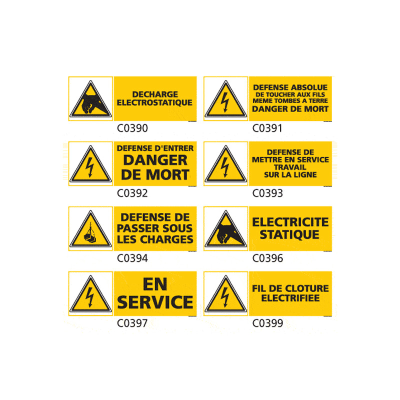 Panneau et Pictogramme de Signalisation danger electrique