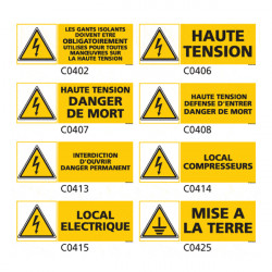 Sticker panneau de signalisation Danger Risque De Choc Electrique