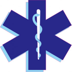 Adhésif CROIX D'AMBULANCIER (AMB1)