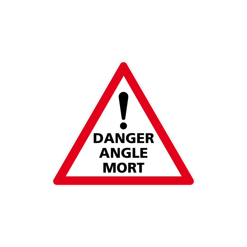 ADHESIF TRIANGLE ATTENTION ANGLE MORT - DISPOSITIF POIDS LOURDS (M0376T)