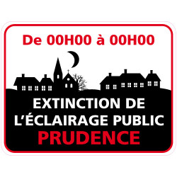 Panneau EXTINCTION DE L'ECLAIRAGE PUBLIC PERSONNALISABLE (EP004)