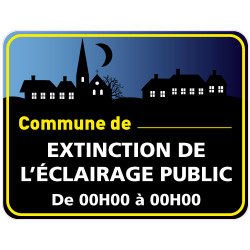 Panneau EXTINCTION DE L'ECLAIRAGE PUBLIC PERSONNALISABLE (EP006)