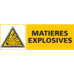 Panneau MATIERES EXPLOSIVES (C0418)