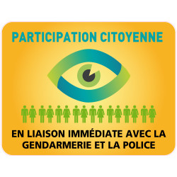 Panneau PARTICIPATION CITOYENNE GENDARMERIE et POLICE (PC002)