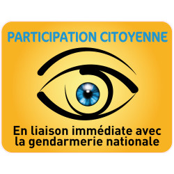 Panneau PARTICIPATION CITOYENNE GENDARMERIE (PC004)