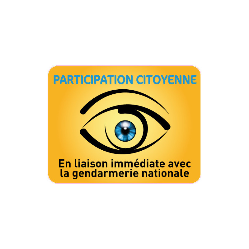Panneau PARTICIPATION CITOYENNE GENDARMERIE (PC004)