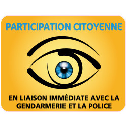 PANNEAU PARTICIPATION CITOYENNE GENDARMERIE et POLICE (PC005)