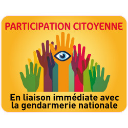 Panneau PARTICIPATION CITOYENNE GENDARMERIE (PC007)