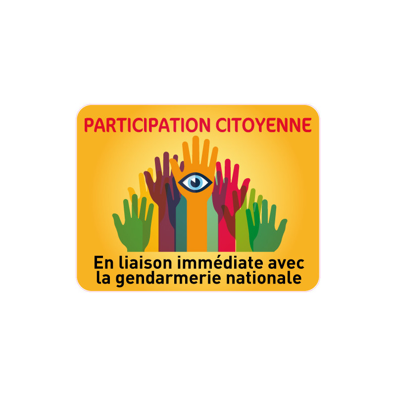 Panneau PARTICIPATION CITOYENNE GENDARMERIE (PC007)