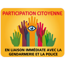 Panneau PARTICIPATION CITOYENNE GENDARMERIE et POLICE (PC008)