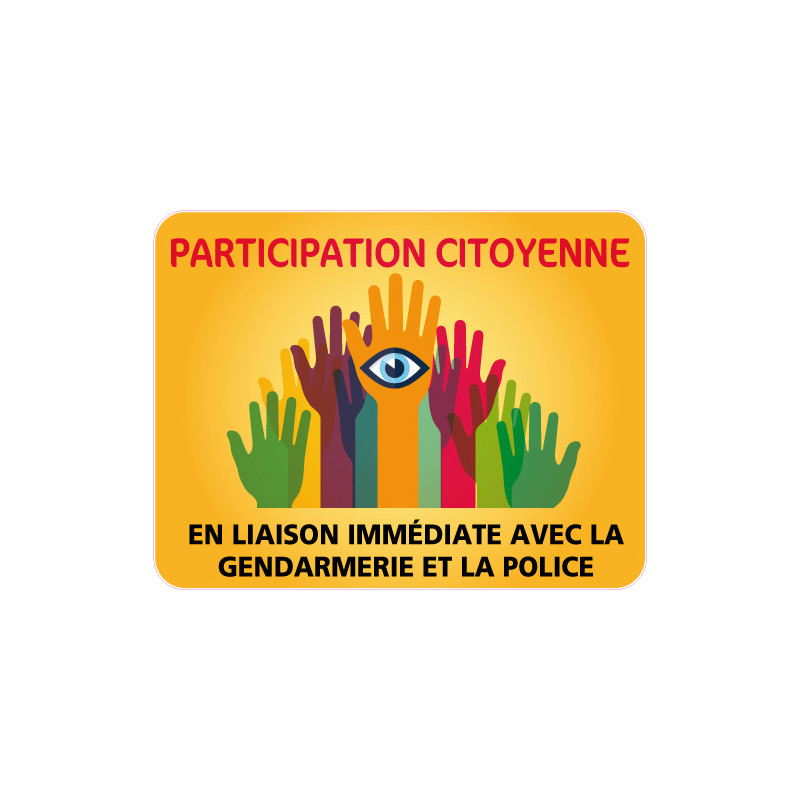 Panneau PARTICIPATION CITOYENNE GENDARMERIE et POLICE (PC008)