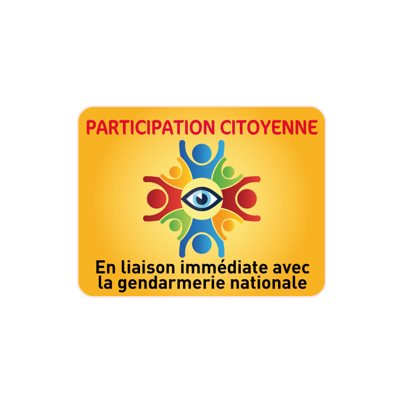 Panneau PARTICIPATION CITOYENNE GENDARMERIE (PC010)